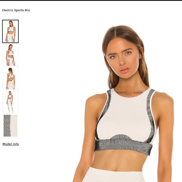 Alo Electric Sports Bra in Bone - Picture 1 of 2